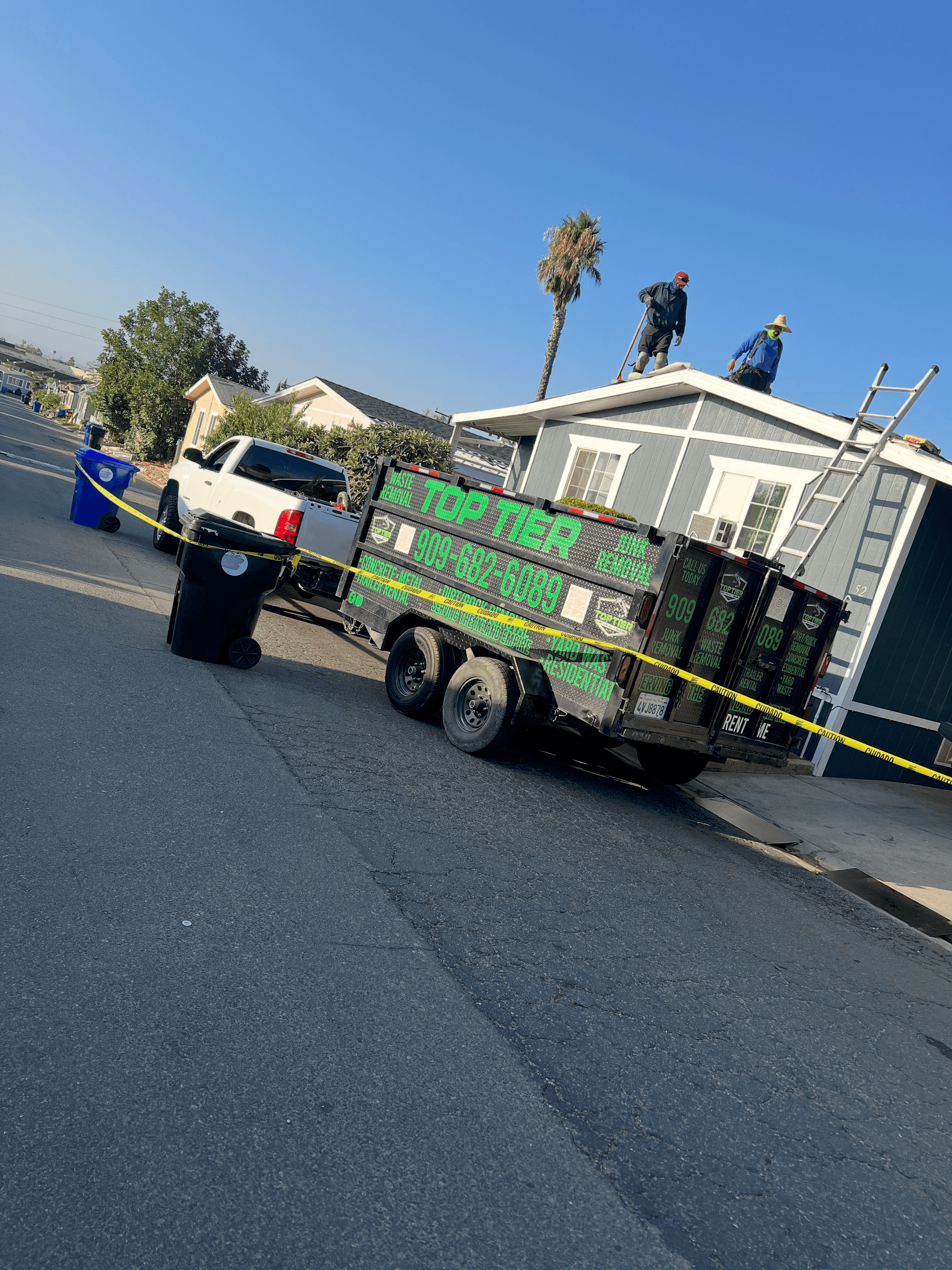 Junk removal and hauling—request a quote or call Top Tier in Rialto, CA